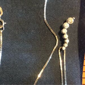 White gold and diamond necklace